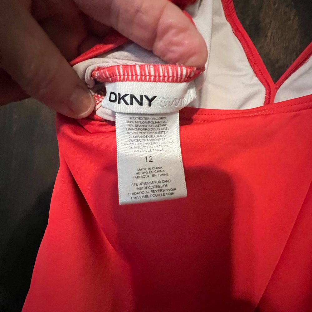 DKNY Bold Red Swimsuit - Picture 3 of 3